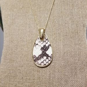 Boutique style snake print necklace